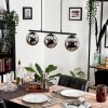 GASTOR Pendant Light - glass chrome, Smoke-coloured, 3-light sources