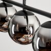 GASTOR Pendant Light - glass chrome, Smoke-coloured, 4-light sources