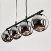 GASTOR Pendant Light - glass chrome, Smoke-coloured, 4-light sources