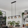 GASTOR Pendant Light - glass chrome, clear, Smoke-coloured, 4-light sources
