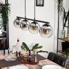 GASTOR Pendant Light - glass chrome, clear, Smoke-coloured, 4-light sources