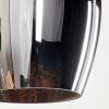 VEVINO Pendant Light - glass chrome, Smoke-coloured, 3-light sources