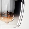 VEVINO Pendant Light - glass chrome, clear, Smoke-coloured, 3-light sources