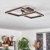 CASCADA Ceiling Light LED brown, Wood like finish, black, 1-light source