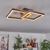 CASCADA Ceiling Light LED brown, Wood like finish, black, 1-light source