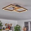 CASCADA Ceiling Light LED brown, Wood like finish, black, 1-light source