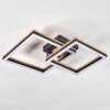 CASCADA Ceiling Light LED brown, Wood like finish, black, 1-light source