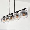 GASTOR Pendant Light - glass clear, Smoke-coloured, 5-light sources