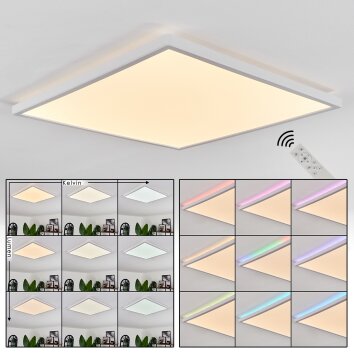HOTINHAS Ceiling Light LED white, 1-light source, Remote control, Colour changer