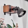 SAFARI Wall Light dark brown, black, 1-light source