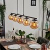 GASTOR Pendant Light - glass Amber, 5-light sources
