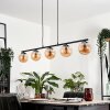 GASTOR Pendant Light - glass Amber, 5-light sources