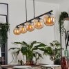 GASTOR Pendant Light - glass Amber, 5-light sources