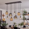 KOYOTO Pendant Light - glass Amber, chrome, clear, Smoke-coloured, 8-light sources