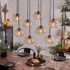 APEDO Pendant Light - glass Amber, clear, 8-light sources