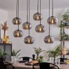 APEDO Pendant Light - glass Smoke-coloured, 8-light sources