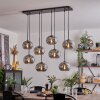 APEDO Pendant Light - glass Smoke-coloured, 8-light sources
