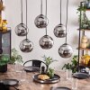 KOYOTO Pendant Light - glass chrome, Smoke-coloured, 6-light sources