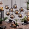 KOYOTO Pendant Light - glass chrome, Smoke-coloured, 8-light sources