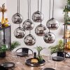 KOYOTO Pendant Light - glass chrome, Smoke-coloured, 8-light sources