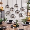 KOYOTO Pendant Light - glass clear, Smoke-coloured, 8-light sources