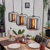 LAUDEN Pendant Light - glass chrome, Smoke-coloured, 3-light sources