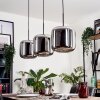 LAUDEN Pendant Light - glass chrome, Smoke-coloured, 3-light sources