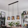 LAUDEN Pendant Light - glass chrome, Smoke-coloured, 3-light sources