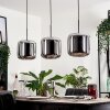 LAUDEN Pendant Light - glass chrome, Smoke-coloured, 3-light sources