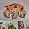 KOYOTO Ceiling Light - glass Ecru, black, 4-light sources