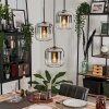 LAUDEN Pendant Light - glass chrome, clear, Smoke-coloured, 3-light sources