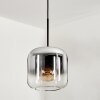 LAUDEN Pendant Light - glass chrome, clear, Smoke-coloured, 3-light sources