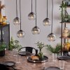 KOYOTO Pendant Light - glass clear, Smoke-coloured, 6-light sources