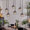 KOYOTO Pendant Light - glass clear, Smoke-coloured, 6-light sources