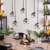 KOYOTO Pendant Light - glass clear, Smoke-coloured, 6-light sources