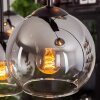 KOYOTO Pendant Light - glass chrome, clear, Smoke-coloured, 6-light sources
