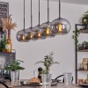 APEDO Pendant Light - glass Smoke-coloured, 5-light sources