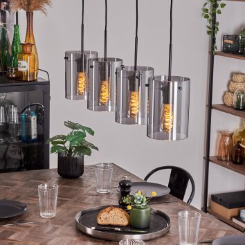 PARANE Pendant Light Smoke-coloured, 4-light sources