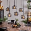 APEDO Pendant Light - glass Smoke-coloured, 6-light sources