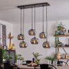 APEDO Pendant Light - glass Smoke-coloured, 6-light sources