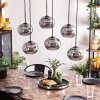 APEDO Pendant Light - glass Smoke-coloured, 6-light sources