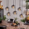 APEDO Pendant Light - glass clear, Smoke-coloured, 6-light sources