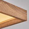 LONGVIC Ceiling Light LED brown, Wood like finish, black, 1-light source
