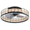 Eglo FRANA ceiling fan LED black, 1-light source, Remote control