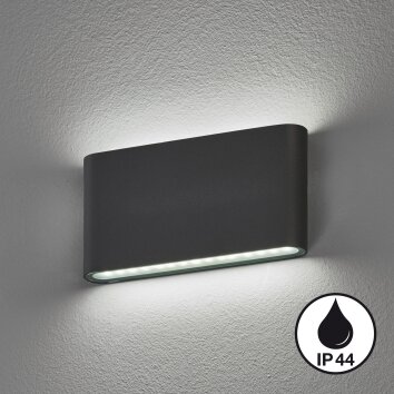 Fischer & Honsel SCONE Wall Light LED black, 2-light sources