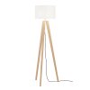 Fischer & Honsel SHINE-WOOD Floor Lamp brown, matt nickel, 3-light sources