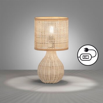 Fischer & Honsel NATURE Table lamp Ecru, 1-light source
