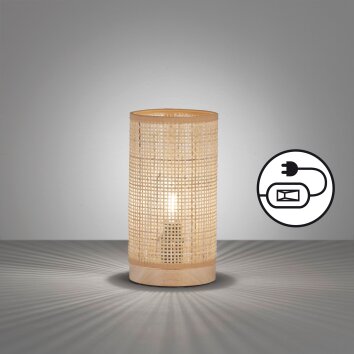 Fischer & Honsel NATURE Table lamp Ecru, 1-light source