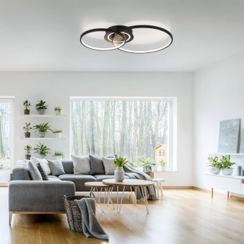 Leuchten-Direkt ASMINA Ceiling Light LED black, 2-light sources