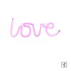 Leuchten-Direkt NEON-LOVE decorative light LED pink, 1-light source